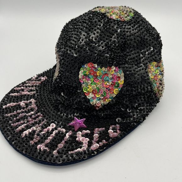 San Francisco All Sequin Black Baseball Cap Rare Vintage One Of A Kind New Cond